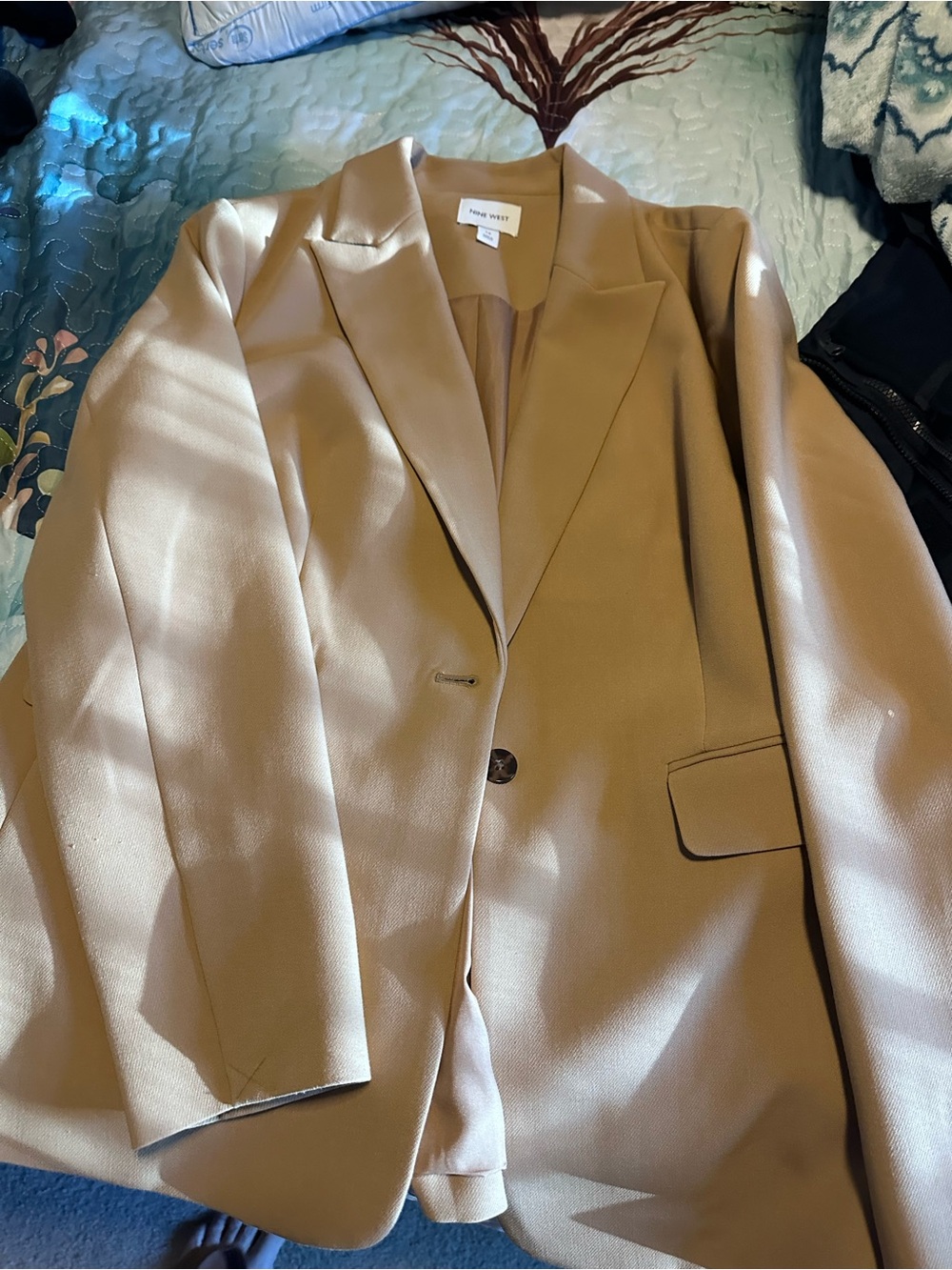 Nine West Tan Single-Button Women's Blazer